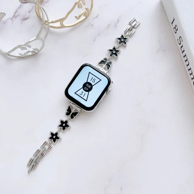 Metal Bracelet Watch Band, For Apple Watch Series 8&7 45mm / SE 2&6&SE&5&4 44mm, For Apple Watch Series 8&7 41mm / SE 2&6&SE&5&4 40mm