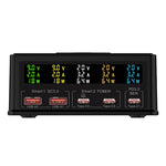 شاحن متعدد المنافذ 6 في 1 بقوة 160 واط 3 PD Type-C + 2 منافذ USB QC3.0 موديل 868H