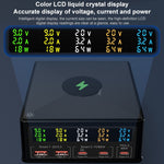 شاحن متعدد المنافذ 6 في 1 بقوة 160 واط 3 PD Type-C + 2 منافذ USB QC3.0 موديل 868H