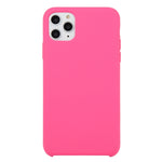 For iPhone 11 Solid Color Solid Silicone  Shockproof Case (Hibiscus Pink), For iPhone 11 Pro Max