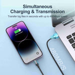 كابل شحن سريع 2.4A USB-A إلى 8 بن من سلسلة Extraordinary من JOYROOM S-UL012A10، 20 واط 8 بن، 1.2م