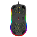 HXSJ X600 فأرة ألعاب سلكية بإضاءة RGB وعدد 6 مفاتيح وبرمجة ماكرو، X600