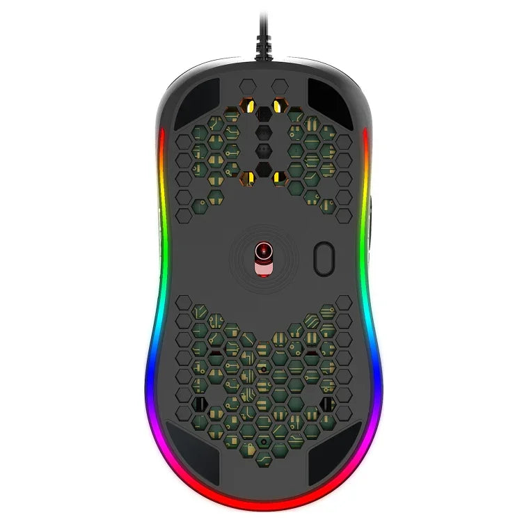 HXSJ X600 فأرة ألعاب سلكية بإضاءة RGB وعدد 6 مفاتيح وبرمجة ماكرو، X600