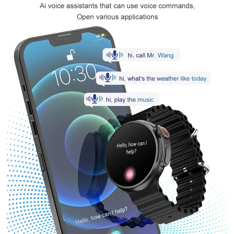 K9 Ultra Pro ساعة ذكية مقاومة للماء بمعيار IP67 بحزام سيليكون 1.39 بوصة تدعم مكالمات البلوتوث / NFC