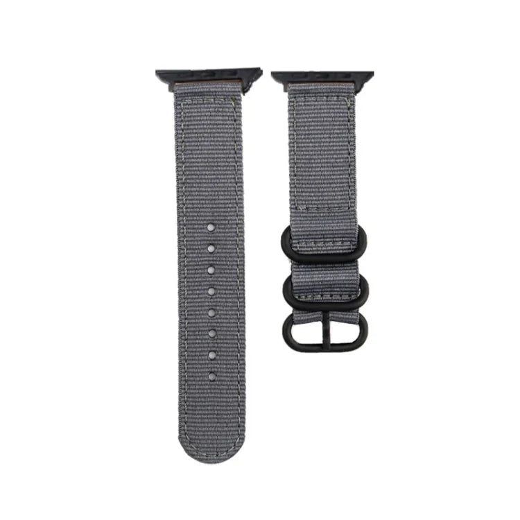 سوار ساعة من القماش الأسود مع إبزيم، لسلسلة Apple Watch 8&7 مقاس 41مم، لسلسلة Apple Watch 8&7 مقاس 45مم