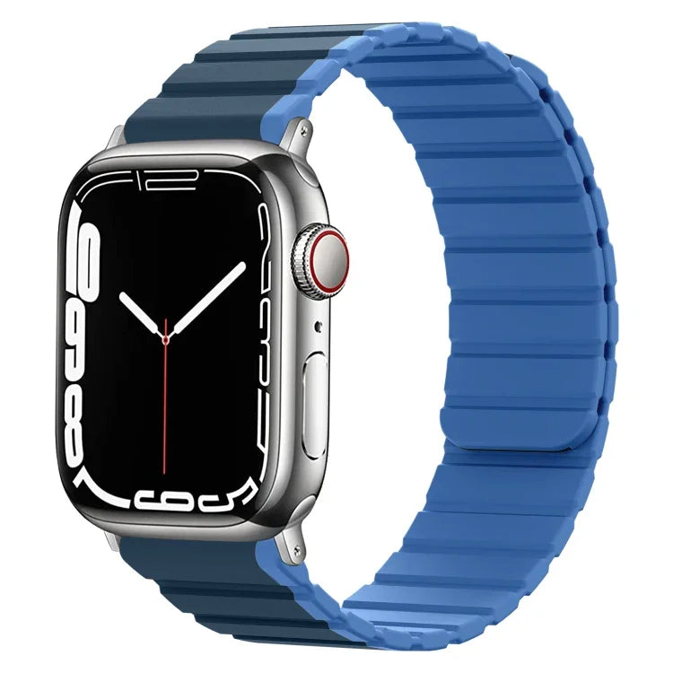 سوار ساعة ذكي مغناطيسي من السيليكون، لسلسلة Apple Watch 8&7 مقاس 41مم، لسلسلة Apple Watch 8&7 مقاس 45مم