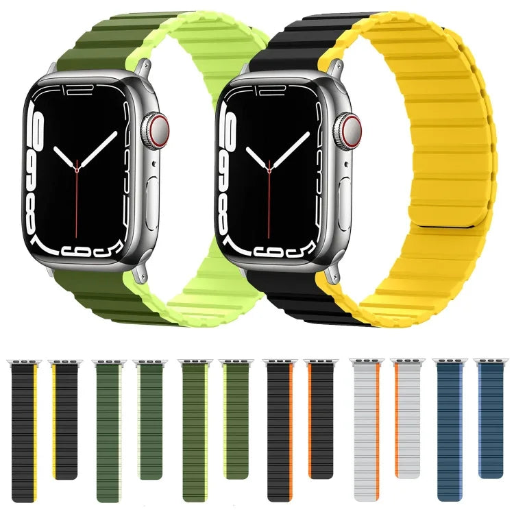 سوار ساعة ذكي مغناطيسي من السيليكون، لسلسلة Apple Watch 8&7 مقاس 41مم، لسلسلة Apple Watch 8&7 مقاس 45مم