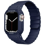 سوار ساعة بإطار مدمج من السيليكون، لسلسلة Apple Watch 8&7 مقاس 41مم / SE 2&6&SE&5&4 مقاس 40مم، لسلسلة Apple Watch Ultra 49مم، لسلسلة Apple Watch 8&7 مقاس 45مم / SE 2&6&SE&5&4 مقاس 44مم