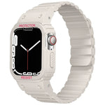 سوار ساعة بإطار مدمج من السيليكون، لسلسلة Apple Watch 8&7 مقاس 41مم / SE 2&6&SE&5&4 مقاس 40مم، لسلسلة Apple Watch Ultra 49مم، لسلسلة Apple Watch 8&7 مقاس 45مم / SE 2&6&SE&5&4 مقاس 44مم