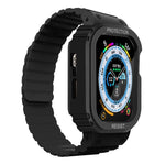 سوار ساعة بإطار مدمج من السيليكون، لسلسلة Apple Watch 8&7 مقاس 41مم / SE 2&6&SE&5&4 مقاس 40مم، لسلسلة Apple Watch Ultra 49مم، لسلسلة Apple Watch 8&7 مقاس 45مم / SE 2&6&SE&5&4 مقاس 44مم