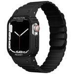 سوار ساعة بإطار مدمج من السيليكون، لسلسلة Apple Watch 8&7 مقاس 41مم / SE 2&6&SE&5&4 مقاس 40مم، لسلسلة Apple Watch Ultra 49مم، لسلسلة Apple Watch 8&7 مقاس 45مم / SE 2&6&SE&5&4 مقاس 44مم