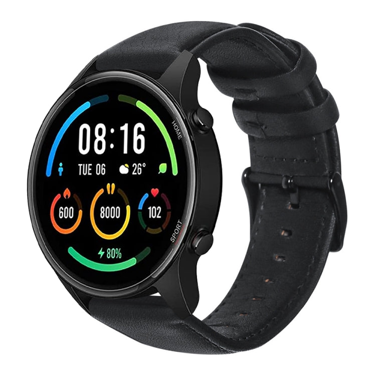 سوار ساعة من الجلد الطبيعي مشمع بالزيت، لساعات Xiaomi Mi Watch Color، لساعات Samsung Gear S3، لساعات Samsung Galaxy Watch3 45 مم R840، لساعات Samsung Galaxy Watch 46 مم، لساعات Honor MagicWatch 2 46 مم / Magic / Watch Dream، لساعات Fossil Men Sport