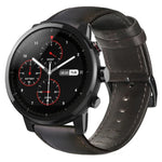 سوار ساعة من الجلد الطبيعي مشمع بالزيت، لساعات Amazfit GTR 47 مم / Pace / Stratos، لساعات Amazfit 2 Stratos، لساعات Ticwatch Pro / E2 / S2، لساعات Pebble الجيل الأول، لساعات Pebble Time
