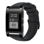 سوار ساعة من الجلد الطبيعي مشمع بالزيت، لساعات Amazfit GTR 47 مم / Pace / Stratos، لساعات Amazfit 2 Stratos، لساعات Ticwatch Pro / E2 / S2، لساعات Pebble الجيل الأول، لساعات Pebble Time