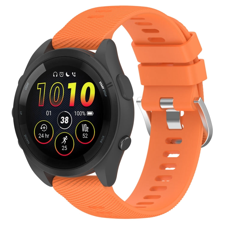 22mm Solid Color Silicone Watch Band, For Garmin Forerunner 265