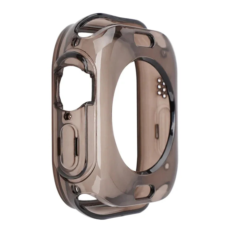 سوار ساعة مع غطاء TPU شفاف بتصميم جليدي، لسلسلة Apple Watch Ultra 3 / 2 / 1 مقاس 49مم