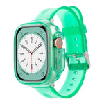 سوار ساعة مع غطاء TPU شفاف بتصميم جليدي، لسلسلة Apple Watch Ultra 3 / 2 / 1 مقاس 49مم