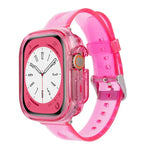 سوار ساعة مع غطاء TPU شفاف بتصميم جليدي، لسلسلة Apple Watch Ultra 3 / 2 / 1 مقاس 49مم