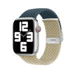 سوار ساعة بإبزيم مع تطريز مضفر من النايلون، لسلسلة Apple Watch 8&7 مقاس 41مم، لسلسلة Apple Watch 8&7 مقاس 45مم