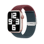 سوار ساعة بإبزيم مع تطريز مضفر من النايلون، لسلسلة Apple Watch 8&7 مقاس 41مم، لسلسلة Apple Watch 8&7 مقاس 45مم
