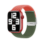 سوار ساعة بإبزيم مع تطريز مضفر من النايلون، لسلسلة Apple Watch 8&7 مقاس 41مم، لسلسلة Apple Watch 8&7 مقاس 45مم