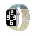 سوار ساعة بإبزيم مع تطريز مضفر من النايلون، لسلسلة Apple Watch 8&7 مقاس 41مم، لسلسلة Apple Watch 8&7 مقاس 45مم