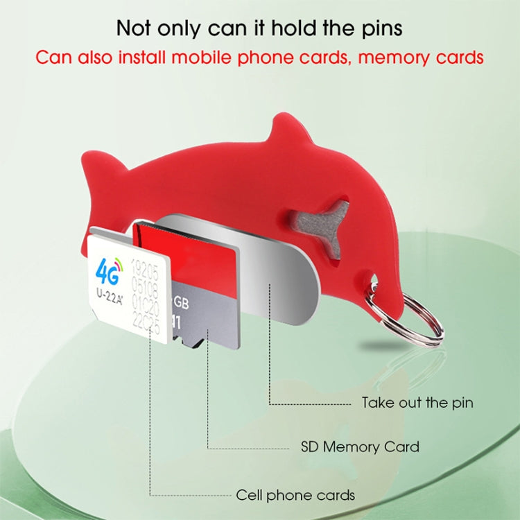 3pcs 2 in 1 Phone Tablet Card Removal Needle Dolphin Shape Card Opening Needle Cover