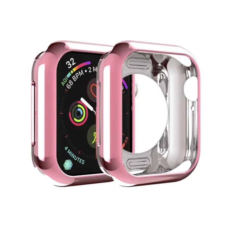 Plating TPU Round Hole Hollowing Protective Case, For Apple Watch Series 6 / 5 / 4 / SE 2025 / 2023 / 2022 40mm, For Apple Watch Series 3 & 2 & 1 42mm