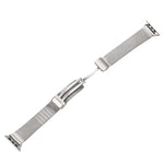 سوار ساعة معدني مع إبزيم ميلان قابل للطي، لسلسلة Apple Watch 8&7 مقاس 45مم، لسلسلة Apple Watch 8&7 مقاس 41مم