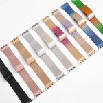 سوار ساعة معدني مع إبزيم ميلان قابل للطي، لسلسلة Apple Watch 8&7 مقاس 45مم، لسلسلة Apple Watch 8&7 مقاس 41مم