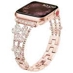 سوار ساعة مزين بألماس على شكل ورقة ثلاثية، لسلسلة Apple Watch 8&7 مقاس 45مم، لسلسلة Apple Watch 8&7 مقاس 41مم