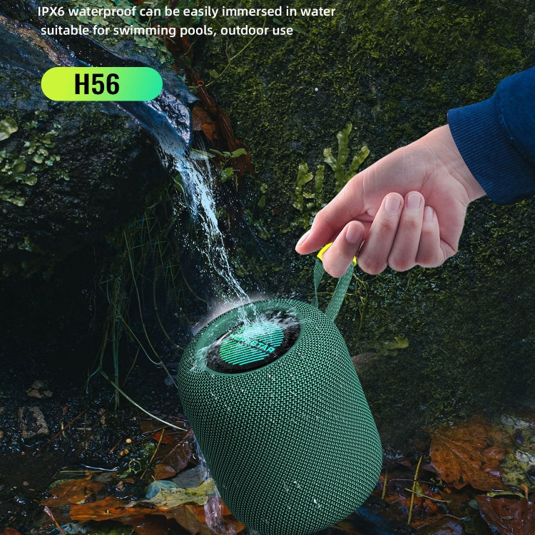 مكبر صوت HOPESTAR H56 مقاوم للماء بمعيار IPX6 بقوة 10W مع مضخم صوت TWS وإضاءة وبلوتوث، H56