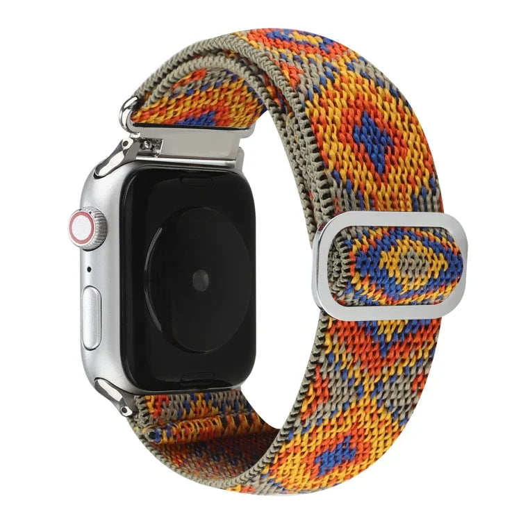 سوار ساعة من النايلون المطاطي مع إبزيم، لسلسلة Apple Watch 8&7 مقاس 45مم، لسلسلة Apple Watch 8&7 مقاس 41مم
