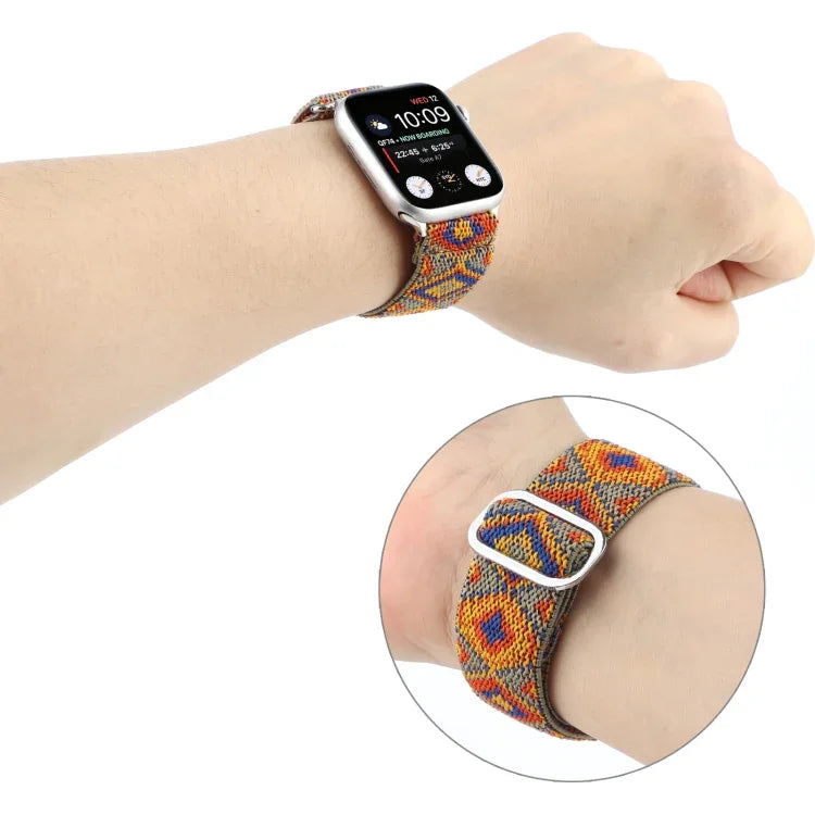 سوار ساعة من النايلون المطاطي مع إبزيم، لسلسلة Apple Watch 8&7 مقاس 45مم، لسلسلة Apple Watch 8&7 مقاس 41مم