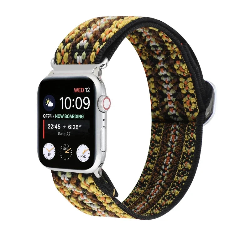 سوار ساعة من النايلون المطاطي مع إبزيم، لسلسلة Apple Watch 8&7 مقاس 45مم، لسلسلة Apple Watch 8&7 مقاس 41مم