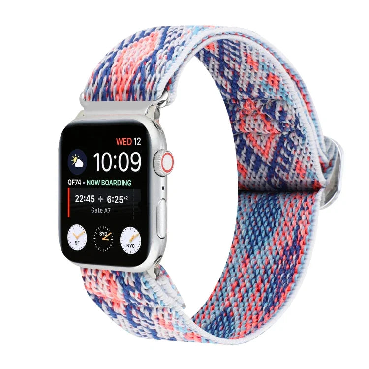 سوار ساعة من النايلون المطاطي مع إبزيم، لسلسلة Apple Watch 8&7 مقاس 45مم، لسلسلة Apple Watch 8&7 مقاس 41مم