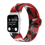 سوار ساعة من النايلون المطاطي مع إبزيم، لسلسلة Apple Watch 8&7 مقاس 45مم، لسلسلة Apple Watch 8&7 مقاس 41مم