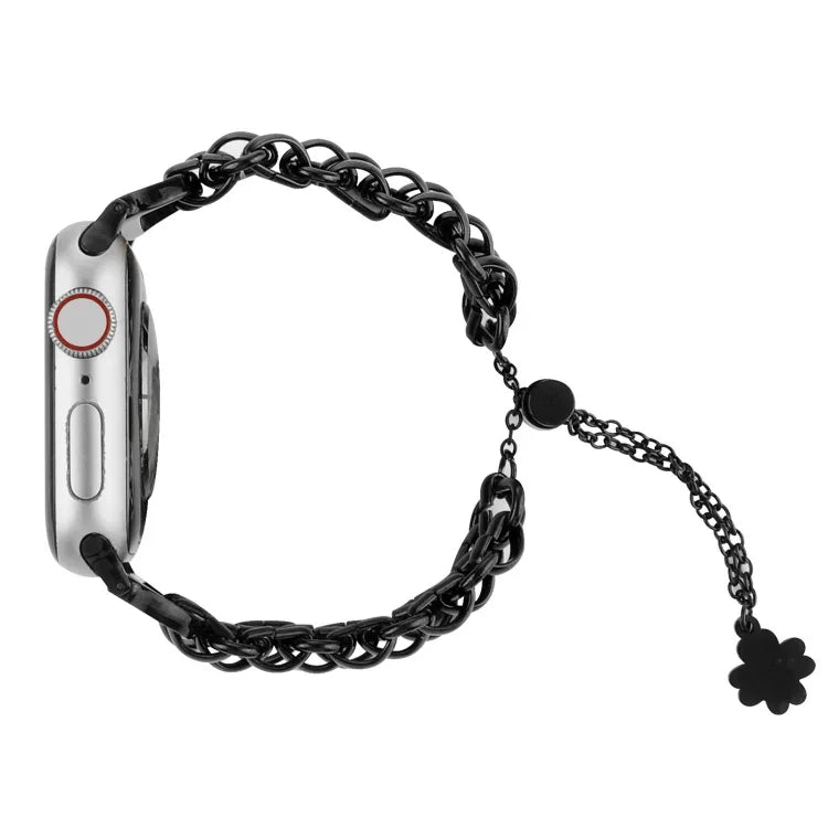 سوار ساعة معدني بسلسلة مزدوجة الصف، لسلسلة Apple Watch 8&7 مقاس 45مم، لسلسلة Apple Watch 8&7 مقاس 41مم