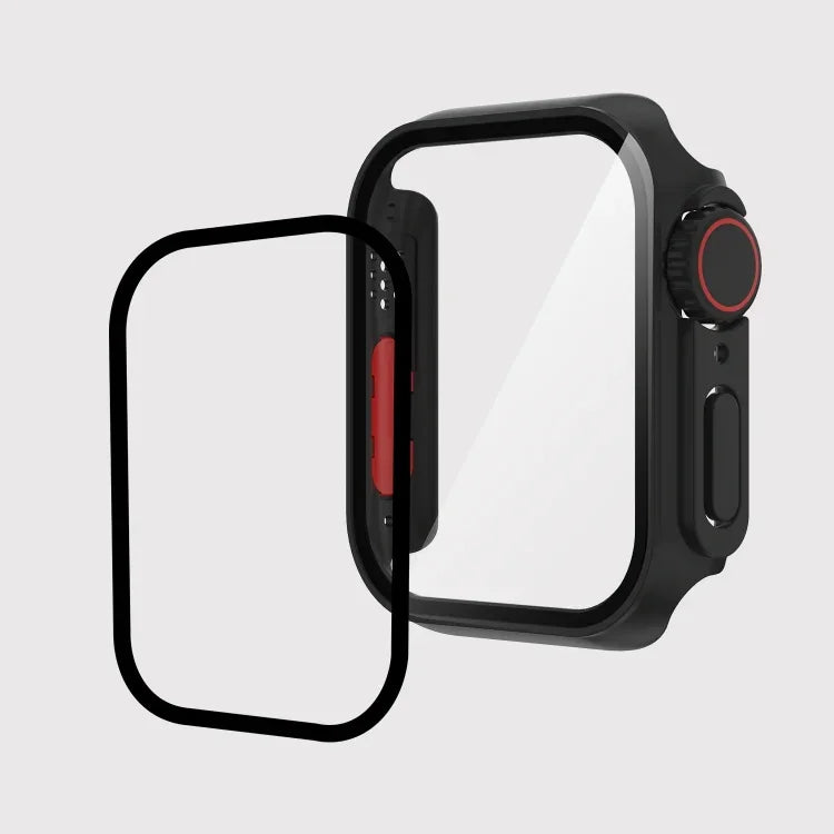 غطاء ساعة من فيلم PC مع زر قابل للفصل، لسلسلة Apple Watch 9 / 8 / 7 مقاس 41مم، لسلسلة Apple Watch SE 2025 / SE 2 / 6 / SE / 5 / 4 مقاس 40مم، لسلسلة Apple Watch SE 2025 / SE 2 / 6 / SE / 5 / 4 مقاس 40مم
