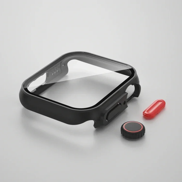 غطاء ساعة من فيلم PC مع زر قابل للفصل، لسلسلة Apple Watch 9 / 8 / 7 مقاس 41مم، لسلسلة Apple Watch SE 2025 / SE 2 / 6 / SE / 5 / 4 مقاس 40مم، لسلسلة Apple Watch SE 2025 / SE 2 / 6 / SE / 5 / 4 مقاس 40مم