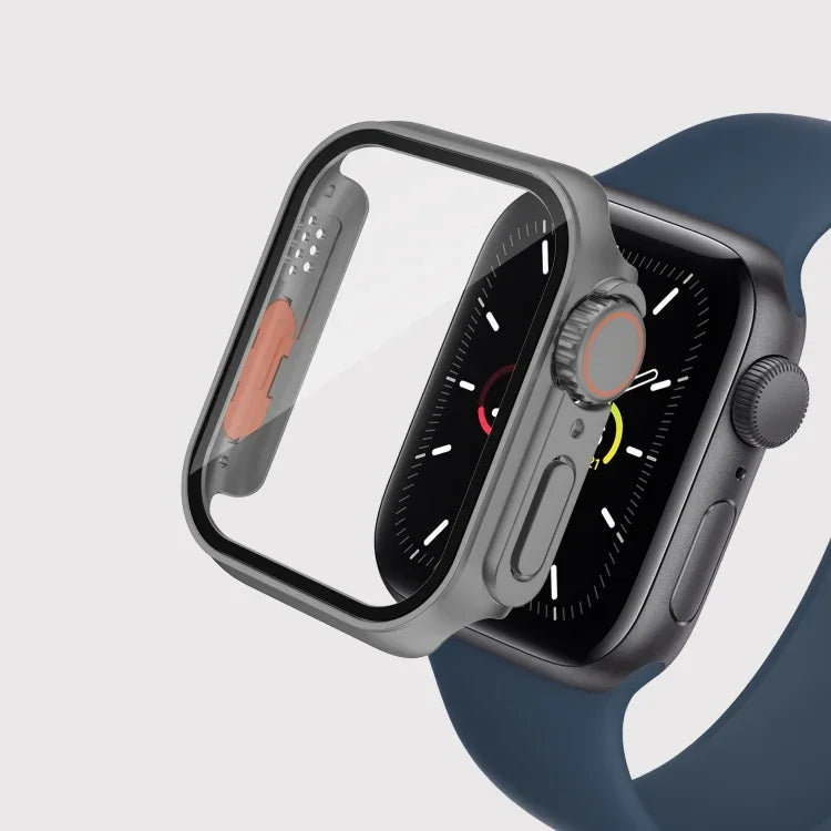 غطاء ساعة من فيلم PC مع زر قابل للفصل، لسلسلة Apple Watch 9 / 8 / 7 مقاس 41مم، لسلسلة Apple Watch SE 2025 / SE 2 / 6 / SE / 5 / 4 مقاس 40مم، لسلسلة Apple Watch SE 2025 / SE 2 / 6 / SE / 5 / 4 مقاس 40مم