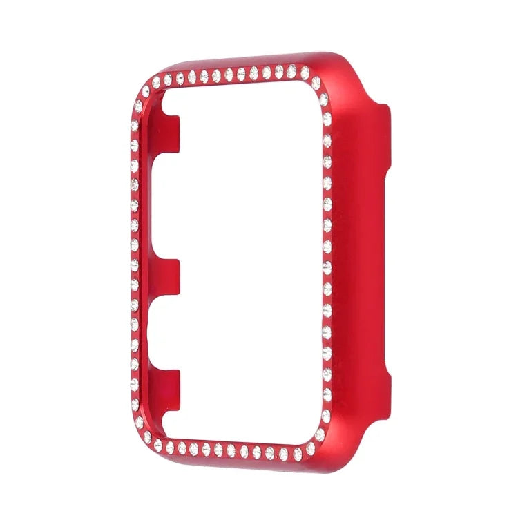 غطاء حماية ساعة من سبائك الألمنيوم الماسي، لسلسلة Apple Watch 9 / 8 / 7 مقاس 45مم، لسلسلة Apple Watch SE 2025&SE 2&6&SE&5&4 مقاس 44مم، لسلسلة Apple Watch 3&2&1 مقاس 42مم، لسلسلة Apple Watch 9 / 8 / 7 مقاس 41مم