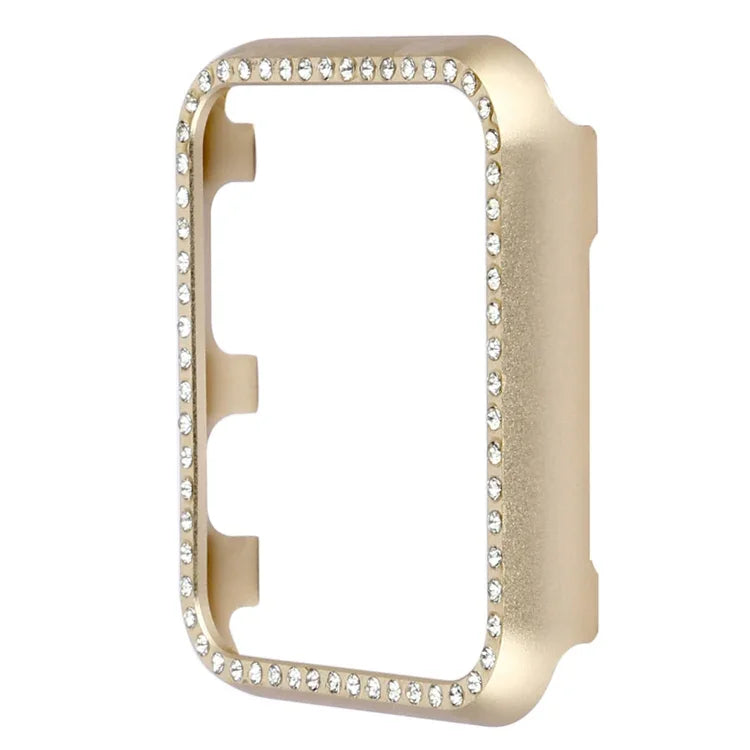 غطاء حماية ساعة من سبائك الألمنيوم الماسي، لسلسلة Apple Watch 9 / 8 / 7 مقاس 45مم، لسلسلة Apple Watch SE 2025&SE 2&6&SE&5&4 مقاس 44مم، لسلسلة Apple Watch 3&2&1 مقاس 42مم، لسلسلة Apple Watch 9 / 8 / 7 مقاس 41مم
