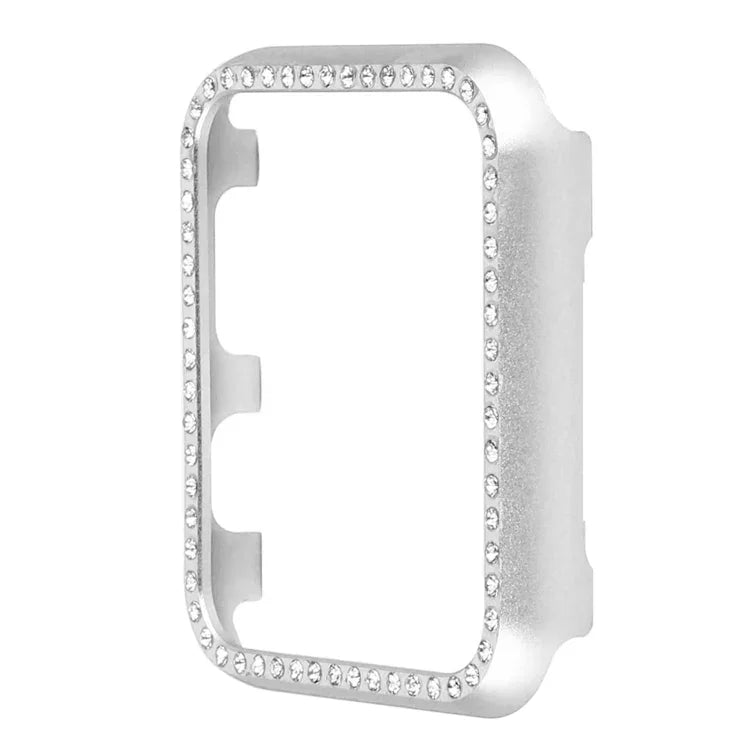 غطاء حماية ساعة من سبائك الألمنيوم الماسي، لسلسلة Apple Watch 9 / 8 / 7 مقاس 45مم، لسلسلة Apple Watch SE 2025&SE 2&6&SE&5&4 مقاس 44مم، لسلسلة Apple Watch 3&2&1 مقاس 42مم، لسلسلة Apple Watch 9 / 8 / 7 مقاس 41مم