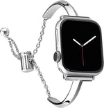 سوار ساعة من الفولاذ المقاوم للصدأ، لساعة Apple Watch Ultra مقاس 49مم / السلسلة 8&7 مقاس 45مم / SE 2&6&SE&5&4 مقاس 44مم / 3&2&1 مقاس 42مم، لساعة Apple Watch السلسلة 8&7 مقاس 41مم / SE 2&6&SE&5&4 مقاس 40مم / 3&2&1 مقاس 38مم