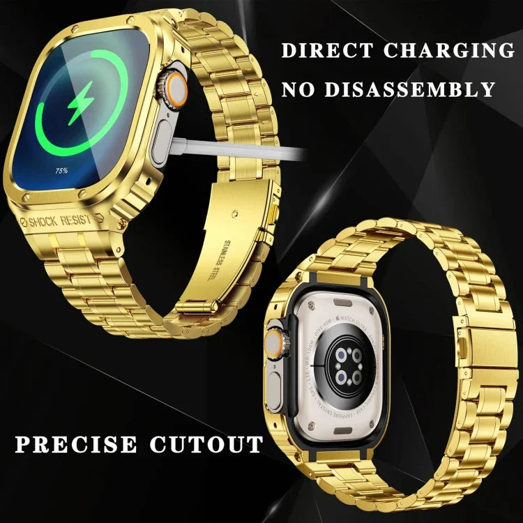 Metal Integrated Watch Protective Case, For Apple Watch Series SE 2025&6&SE&5&4 44mm, For Apple Watch Ultra 3 / 2 / 1 49mm, For Apple Watch Series 9 / 8 / 7 45mm