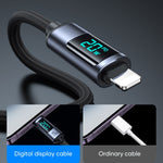 JOYROOM S-CL020A16 20 واط USB-C / Type-C إلى 8 دبابيس كابل بيانات شحن سريع بشاشة رقمية، Type-C إلى 8 دبابيس