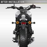 1 Pair Motorcycles Universal Rotating LED Dual-color Flow Turn Signal Light