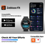 ساعة ذكية Zeblaze Stratos 2 Lite بشاشة IPS بقياس 1.32 بوصة، مقاومة للماء حتى 5 ATM، تدعم مراقبة معدل ضربات القلب / وضع الرياضة، Stratos 2 Lite