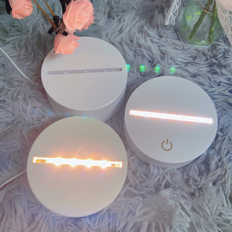 قاعدة مكبر صوت LED ملونة ثلاثية الأبعاد للضوء الليلي، A189